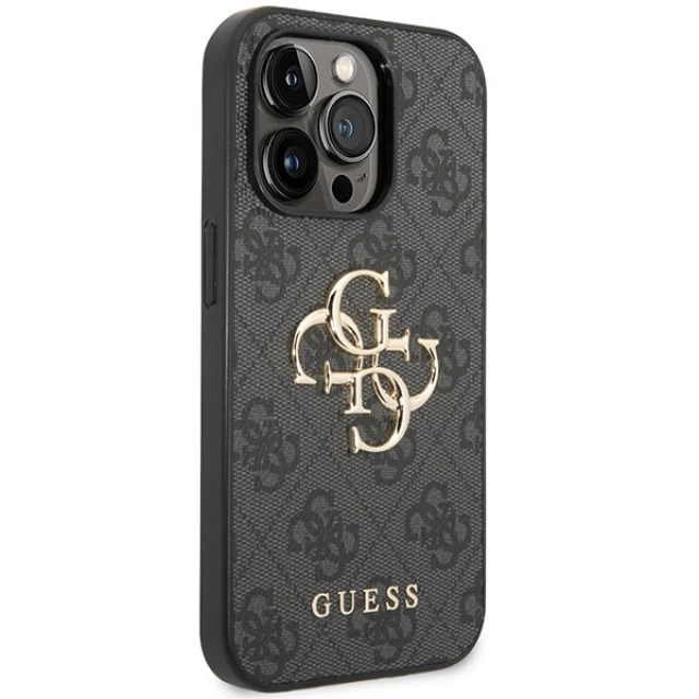 Чехол Guess 4G Big Metal Logo для iPhone 15 Pro Max Grey (GUHCP15X4GMGGR)