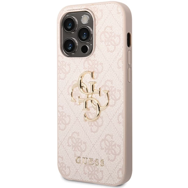 Чехол Guess 4G Big Metal Logo для iPhone 15 Pro Max Pink (GUHCP15X4GMGPI)