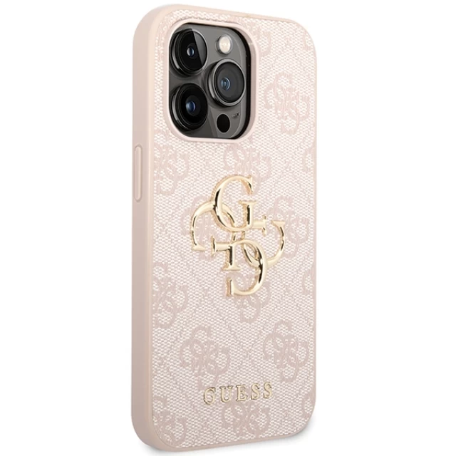 Чехол Guess 4G Big Metal Logo для iPhone 15 Pro Max Pink (GUHCP15X4GMGPI)