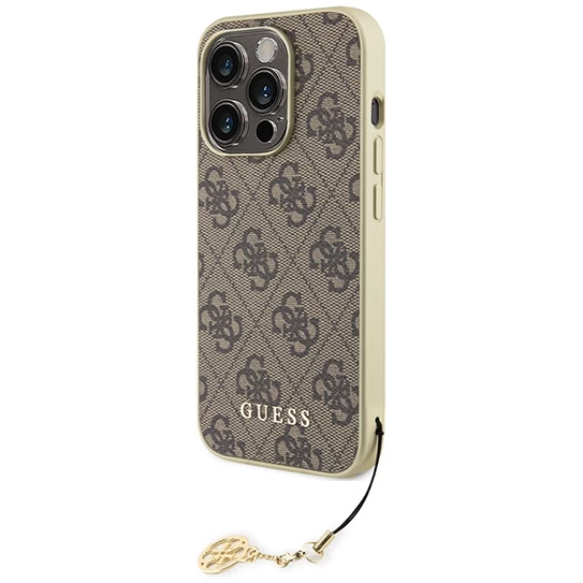 Чохол Guess 4G Charms Collection для iPhone 15 Pro Brown (GUHCP15LGF4GBR)