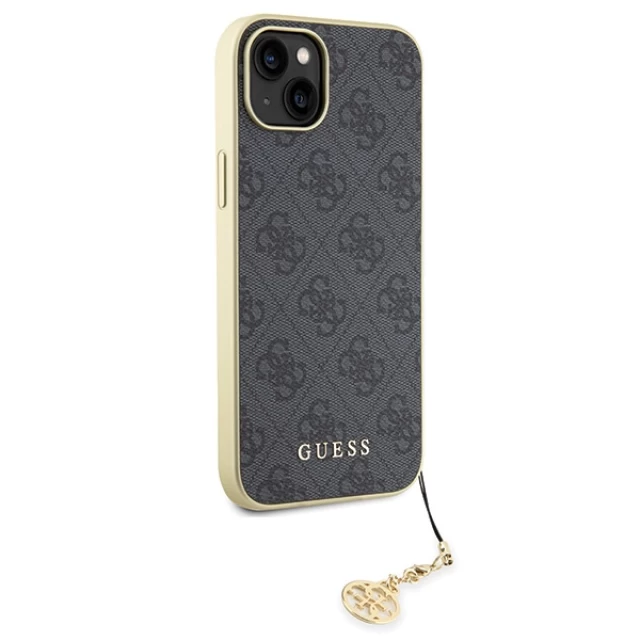 Чехол Guess 4G Charms Collection для iPhone 15 Plus Grey (GUHCP15MGF4GGR)