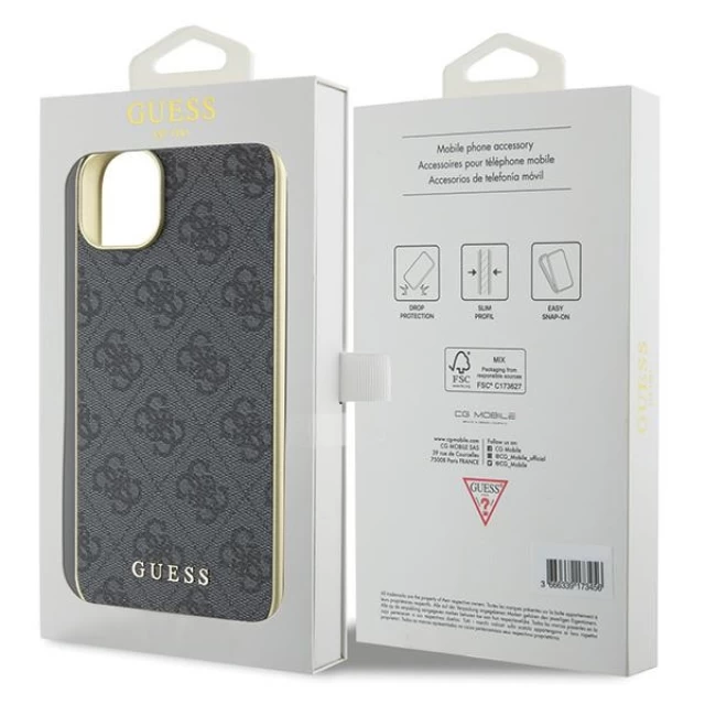 Чохол Guess 4G Charms Collection для iPhone 15 Plus Grey (GUHCP15MGF4GGR)