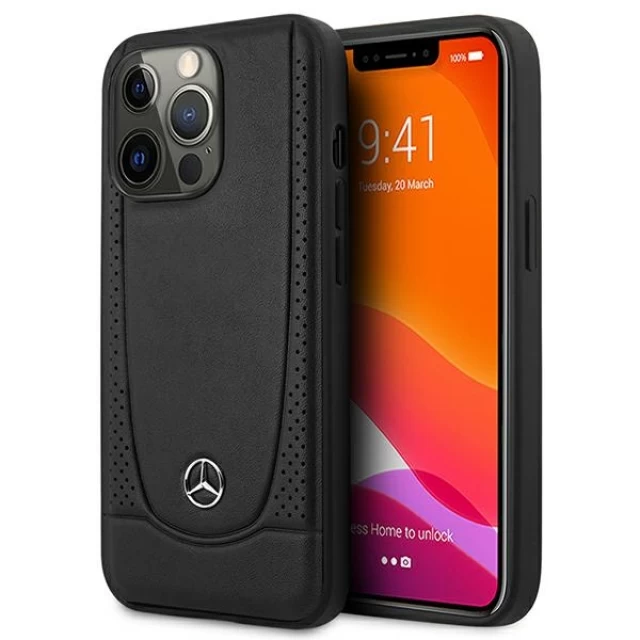 Чехол Mercedes для iPhone 15 Pro Max Leather Urban Black (MEHCP15XARMBK)