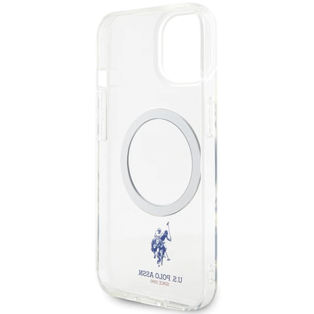 Чехол U.S. Polo Assn. Collection для iPhone 15 Transparent with MagSafe (USHMP15SUCIT)