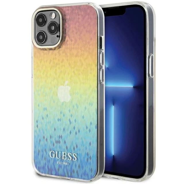 Чохол Guess IML Faceted Mirror Disco Iridescent для iPhone 12 | 12 Pro Multicolour (GUHCP12MHDECMI)
