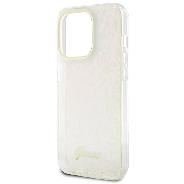 Чохол Guess IML Faceted Mirror Disco Iridescent для iPhone 15 Pro Pink (GUHCP15LHDECMP)