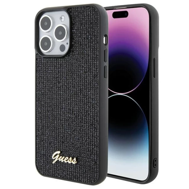 Чохол Guess Disco Metal Script для iPhone 15 Pro Max Black (GUHCP15XPMSDGSK)