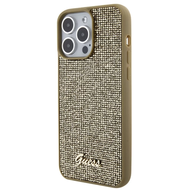 Чехол Guess Disco Metal Script для iPhone 15 Pro Max Gold (GUHCP15XPMSDGSD)