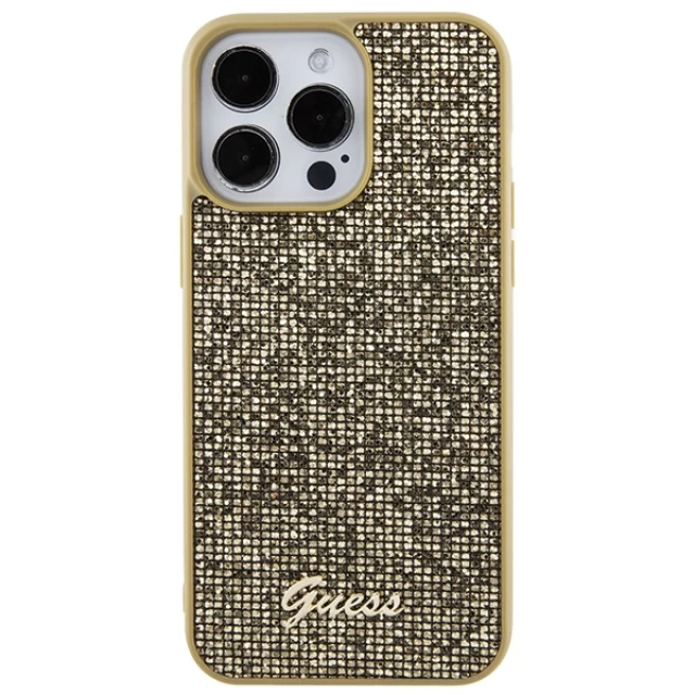 Чохол Guess Disco Metal Script для iPhone 15 Pro Max Gold (GUHCP15XPMSDGSD)