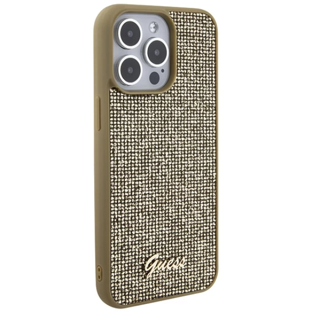 Чехол Guess Disco Metal Script для iPhone 15 Pro Max Gold (GUHCP15XPMSDGSD)