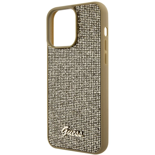 Чехол Guess Disco Metal Script для iPhone 15 Pro Max Gold (GUHCP15XPMSDGSD)