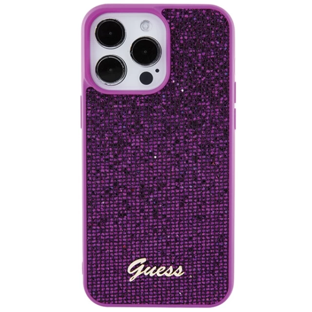 Чохол Guess Disco Metal Script для iPhone 15 Pro Max Fuschia (GUHCP15XPMSDGSF)