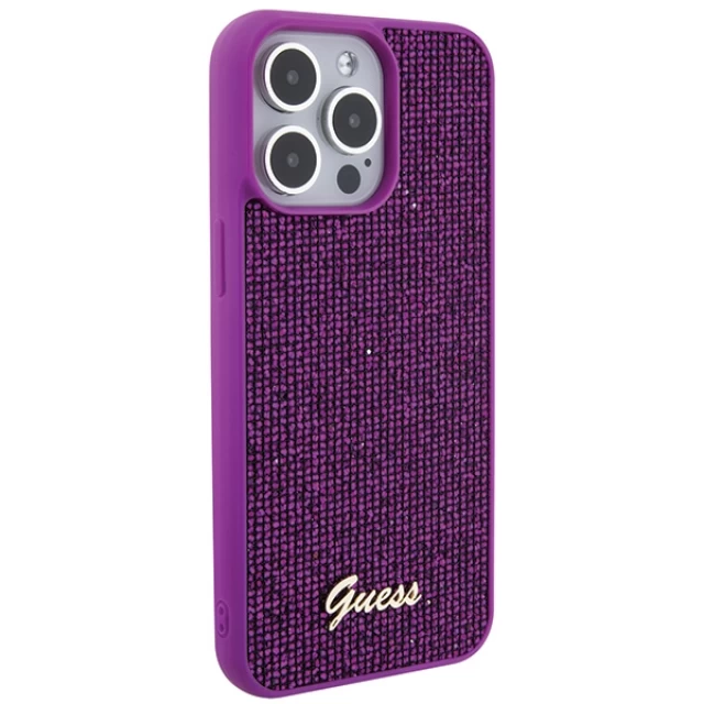 Чехол Guess Disco Metal Script для iPhone 15 Pro Max Fuschia (GUHCP15XPMSDGSF)