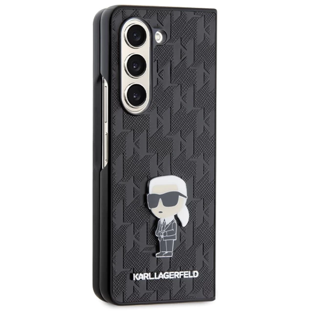 Чехол Karl Lagerfeld Saffiano Monogram Ikonik Pin для Samsung Galaxy Fold5 Black (KLHCZFD5SAPKINPK)