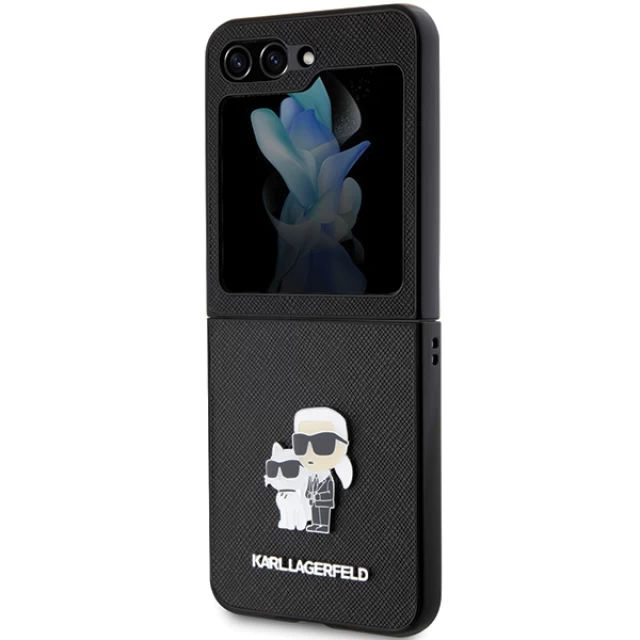 Чохол Karl Lagerfeld Saffiano Karl&Choupette Pin для Samsung Galaxy Flip5 (F731) Black (KLHCZF5SAKCNPK)