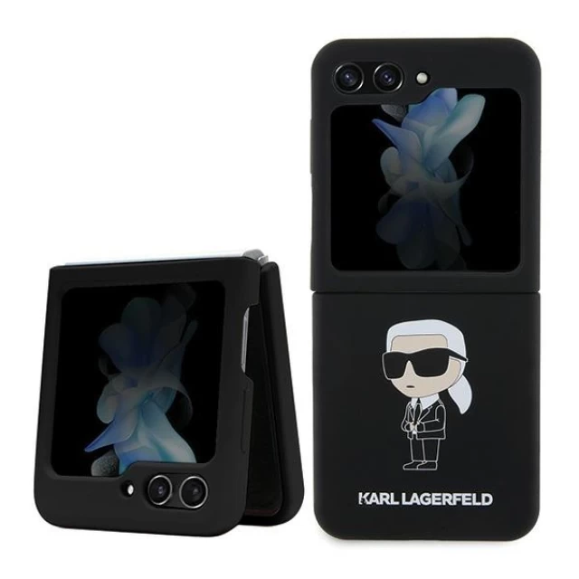 Чохол Karl Lagerfeld Silicone Ikonik для Samsung Galaxy Flip5 (F731) Black (KLHCZF5SNIKBCK)