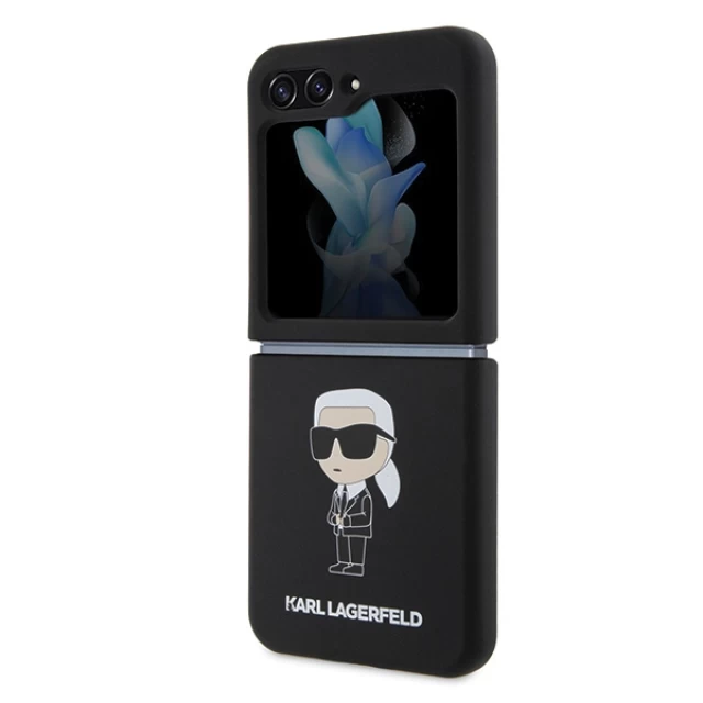 Чехол Karl Lagerfeld Silicone Ikonik для Samsung Galaxy Flip5 (F731) Black (KLHCZF5SNIKBCK)