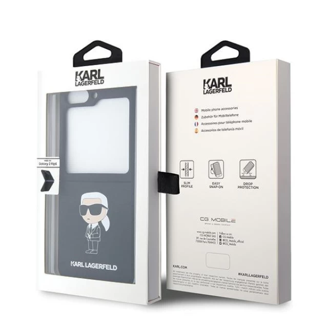 Чехол Karl Lagerfeld Silicone Ikonik для Samsung Galaxy Flip5 (F731) Black (KLHCZF5SNIKBCK)