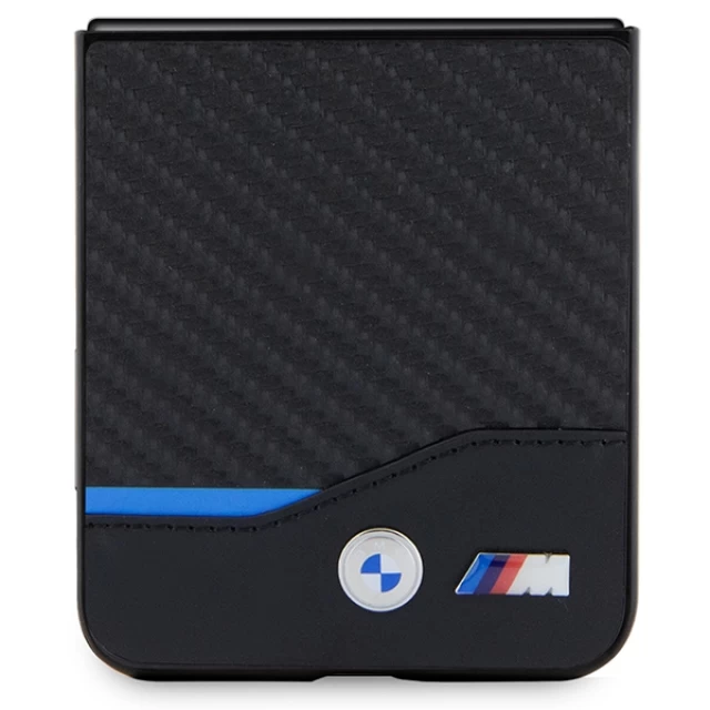 Чохол BMW Leather Carbon для Samsung Galaxy Flip5 (F731) Black (BMHCZF522NBCK)