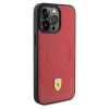 Чохол Ferrari Carbon Metal Logo для iPhone 15 Pro Red with MagSafe (FEHMP15LPTER)