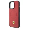 Чохол Ferrari Carbon Metal Logo для iPhone 15 Pro Max Red with MagSafe (FEHMP15XPTER)