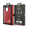 Чехол Ferrari Perforated Waves Metal Logo для iPhone 15 Pro Max Red (FEHCP15XPWAR)