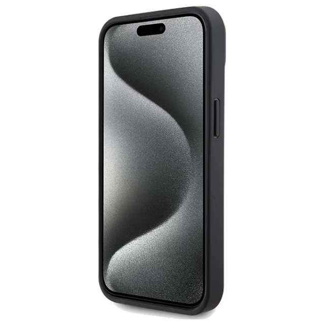 Чохол Ferrari Perforated Waves Metal Logo для iPhone 15 | 14 | 13 Black (FEHCP15SPWAK)