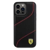 Чехол Ferrari Perforated Waves Metal Logo для iPhone 15 Pro Max Black (FEHCP15XPWAK)