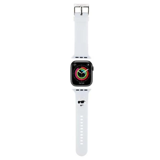 Ремінець Karl Lagerfeld 3D Rubber Choupette Head для Apple Watch 49 | 45 | 44 | 42mm White (KLAWLSLCNH)