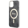 Чохол Guess 4G для iPhone 15 Plus | 14 Plus Black with MagSafe (GUHMP15MH4STK)