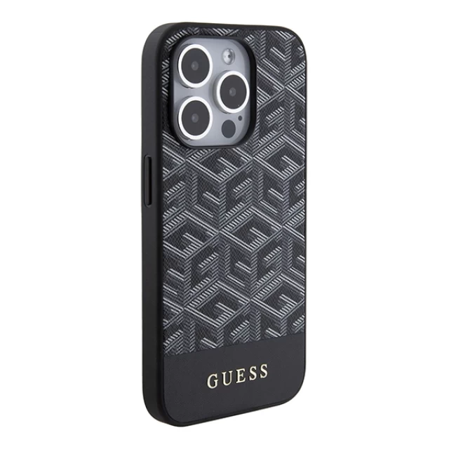 Чехол Guess GCube Stripes для iPhone 15 Pro Max Black with MagSafe (GUHMP15XHGCFSEK)