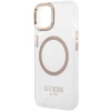 Чехол Guess Metal Outline для iPhone 15 Plus Gold with MagSafe (GUHMP15MHTRMD)