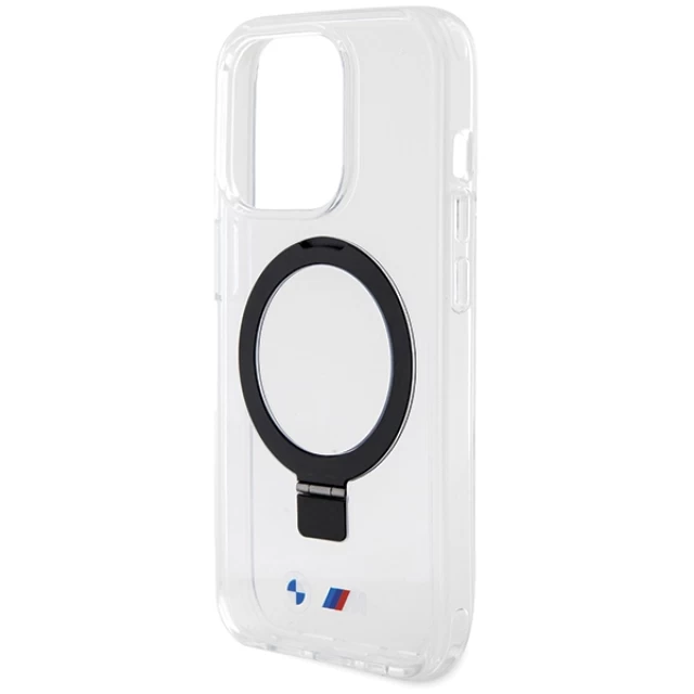 Чохол BMW Ring Stand M Collection для iPhone 15 Pro Clear with MagSafe (BMHMP15LURST)