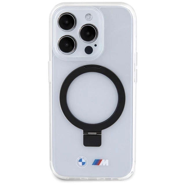 Чохол BMW Ring Stand M Collection для iPhone 15 Pro Max Clear with MagSafe (BMHMP15XURST)