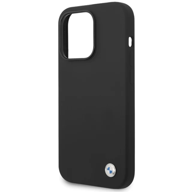 Чохол BMW Silicone Metal Logo для iPhone 15 Pro Max Black (BMHCP15XSILBK)