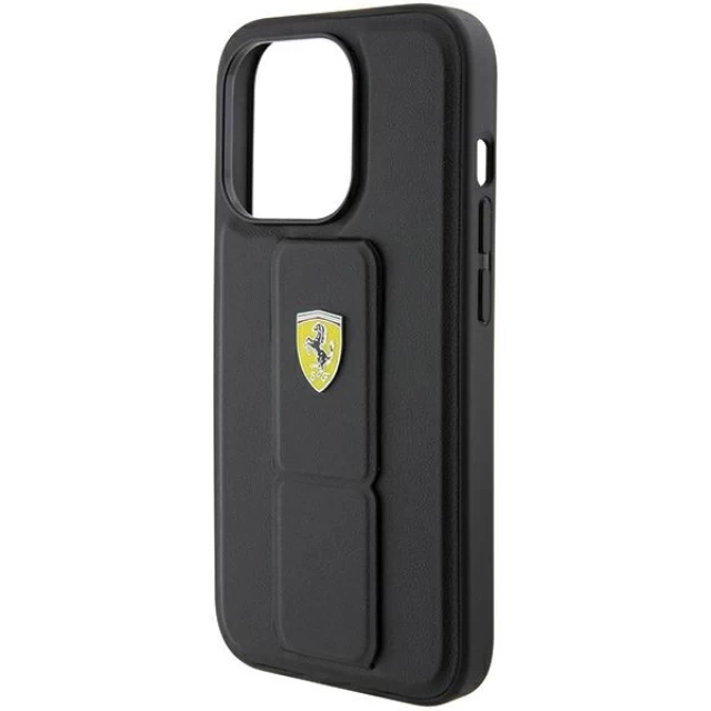 Чехол Ferrari Grip Stand для iPhone 15 Pro Max Black (FEHCP15XGSPSIK)