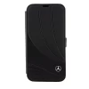 Чохол-книжка Mercedes Leather Wave Pattern для iPhone 15 Black (MEBKP15S8ROLK)