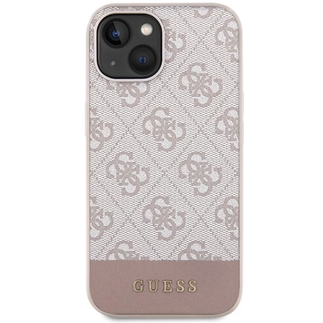 Чохол Guess 4G Stripe Collection для iPhone 15 | 14 | 13 Pink (GUHCP15SG4GLPI)