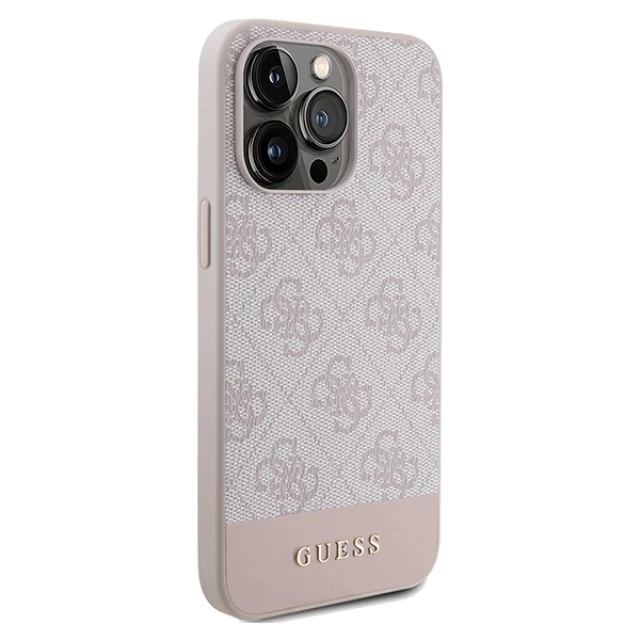 Чохол Guess 4G Stripe Collection для iPhone 15 Pro Max Pink (GUHCP15XG4GLPI)