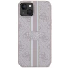 Чехол Guess 4G Printed Stripes для iPhone 15 | 14 | 13 Pink with MagSafe (GUHMP15SP4RPSP)