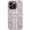 Чохол Guess 4G Printed Stripes для iPhone 15 Pro Max Pink with MagSafe (GUHMP15XP4RPSP)