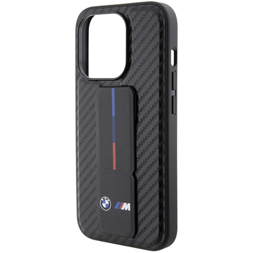 Чехол BMW Grip Stand Smooth & Carbon для iPhone 15 Pro Max Black  (BMHCP15XGSPCCK) - купить по цене 2509 ₴ в Киеве / Украине. Оригинальный  товар с гарантией качества.