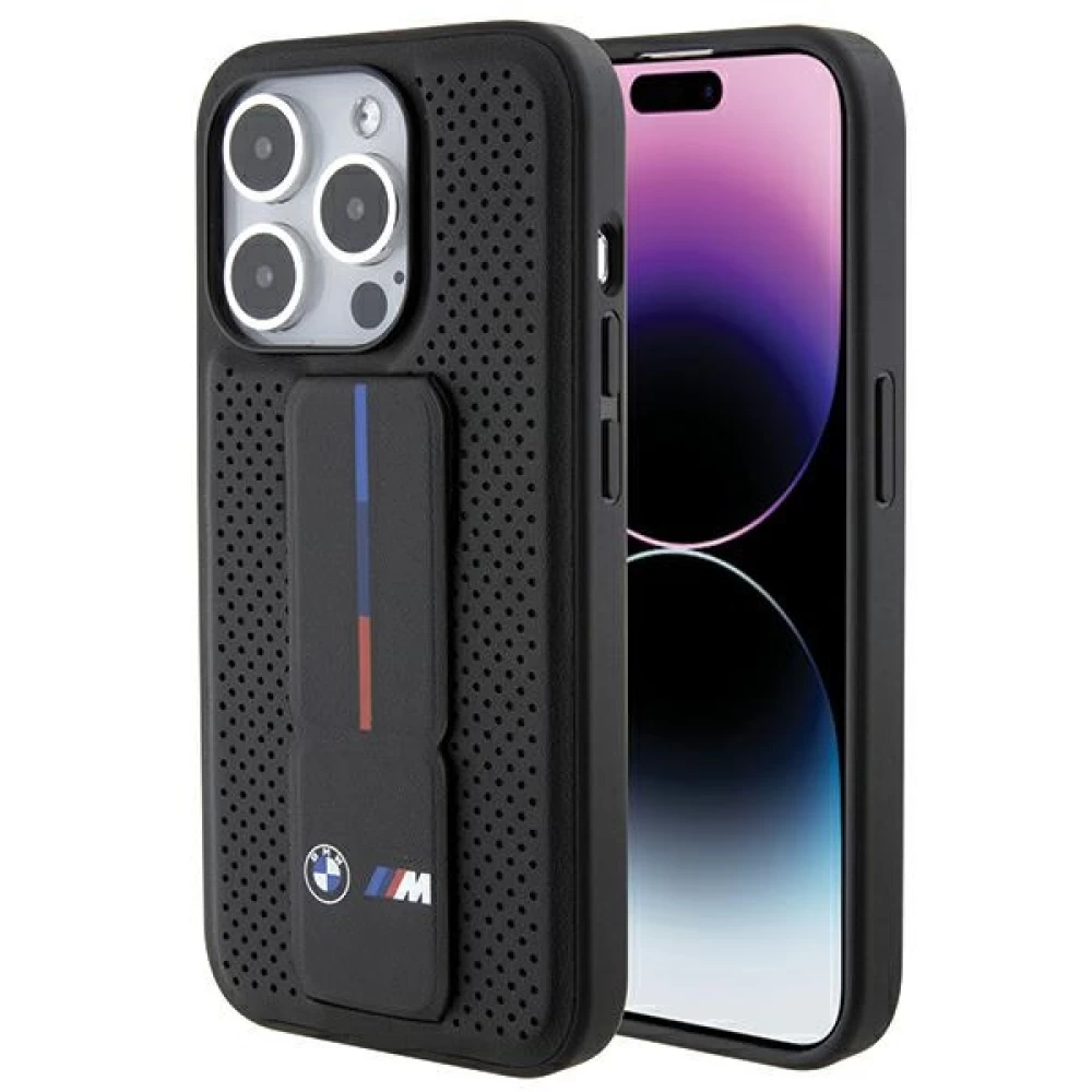 Чехол BMW Grip Stand Smooth & Perforated для iPhone 15 Pro Max Black  (BMHCP15XGSPPRK) - купить по цене 2449 ₴ в Киеве / Украине. Оригинальный  товар с гарантией качества.