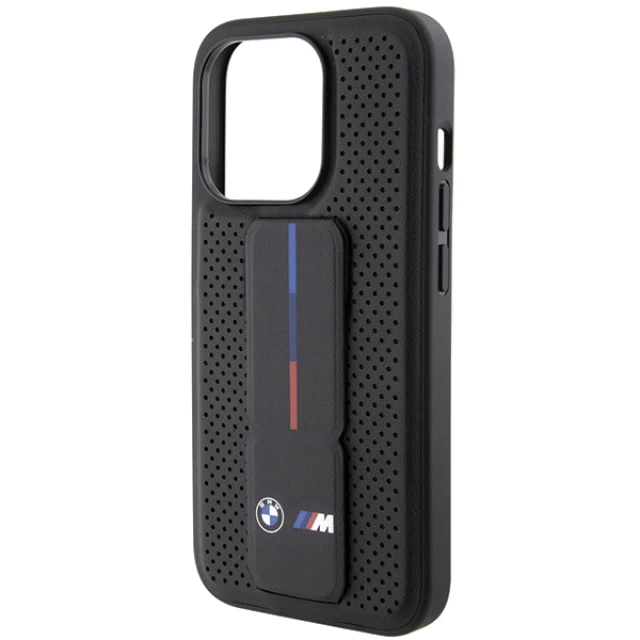 Чохол BMW Grip Stand Smooth & Perforated для iPhone 15 Pro Max Black (BMHCP15XGSPPRK)