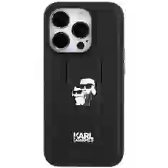 Чохол Karl Lagerfeld Gripstand Saffiano Karl&Choupette Pins для iPhone 11 | XR Black (KLHCN61GSAKCPK)