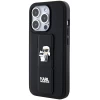 Чехол Karl Lagerfeld Gripstand Saffiano Karl & Choupette Pins для iPhone 15 Pro Black (KLHCP15LGSAKCPK)