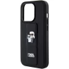 Чехол Karl Lagerfeld Gripstand Saffiano Karl & Choupette Pins для iPhone 15 Pro Black (KLHCP15LGSAKCPK)