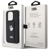 Чехол Karl Lagerfeld Gripstand Saffiano Choupette Pins для iPhone 15 Pro Black (KLHCP15LGSACHPK)