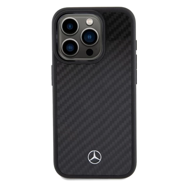 Чохол Mercedes Carbon Fiber Dynamic для iPhone 15 Pro Black (MEHCP15LRCABK)