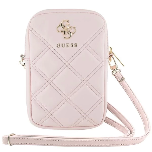 Сумка Guess 4G Triangle Metal Logo Wallet Zipper Pouch Pink (GUWBZPSQSSGP)